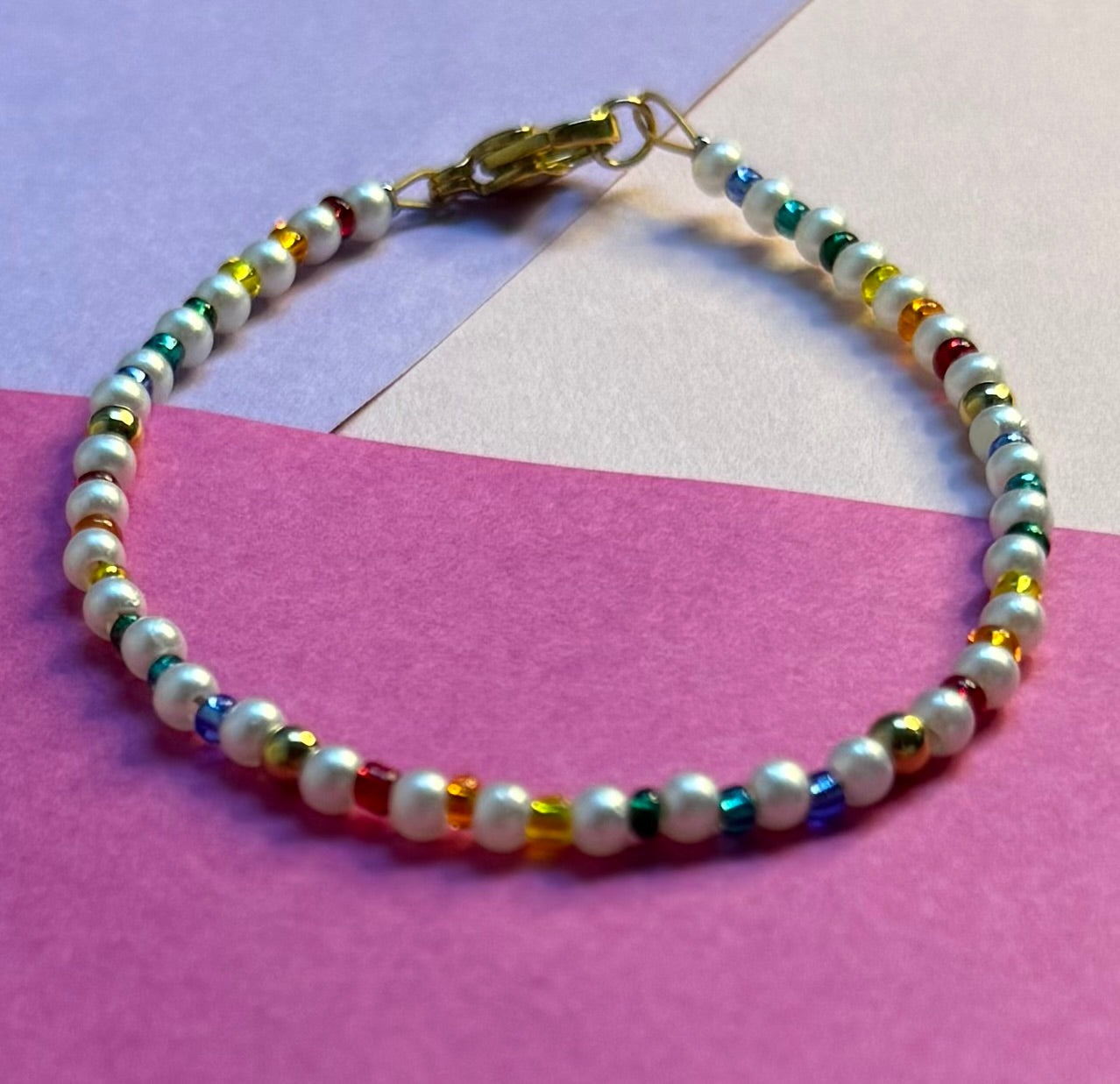 Rainbow Pearl Bracelet