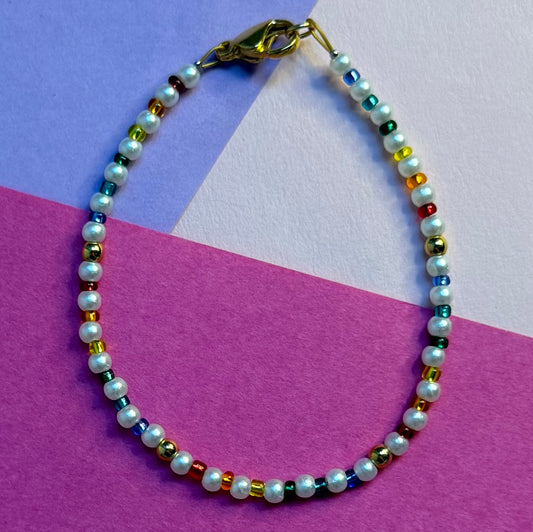Rainbow Pearl Bracelet